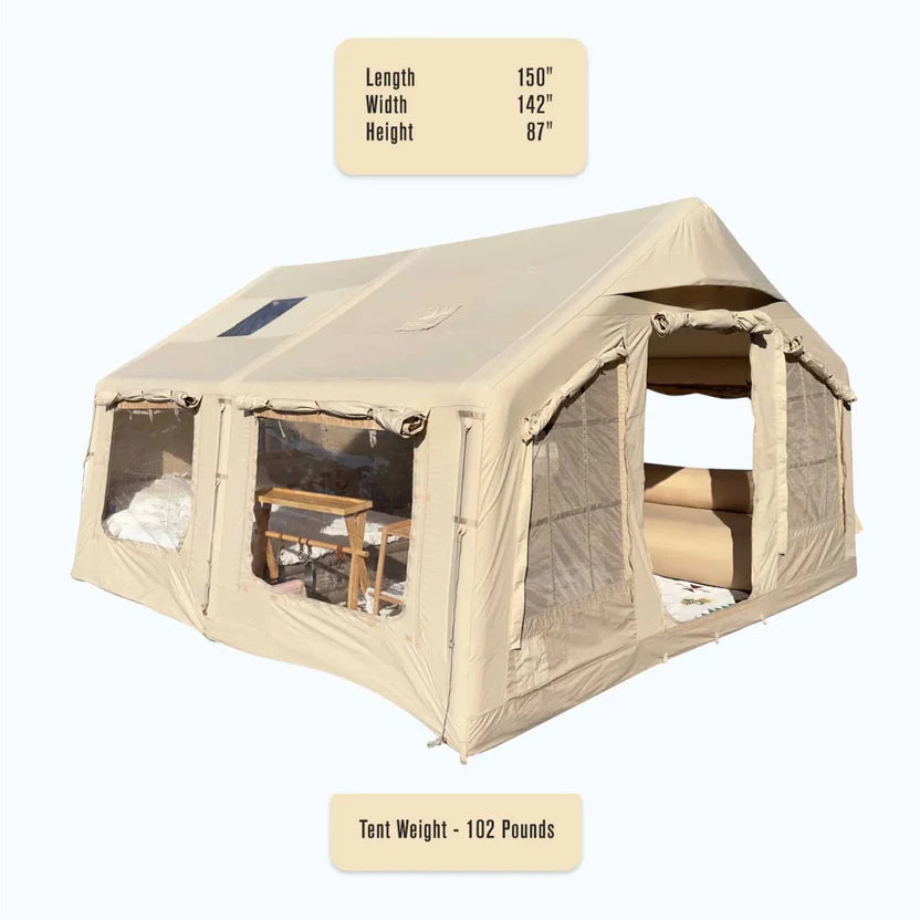 Inflatable tent Koala 5 Beige for 2-6 person, No US Sales Tax, Free US Shipping!