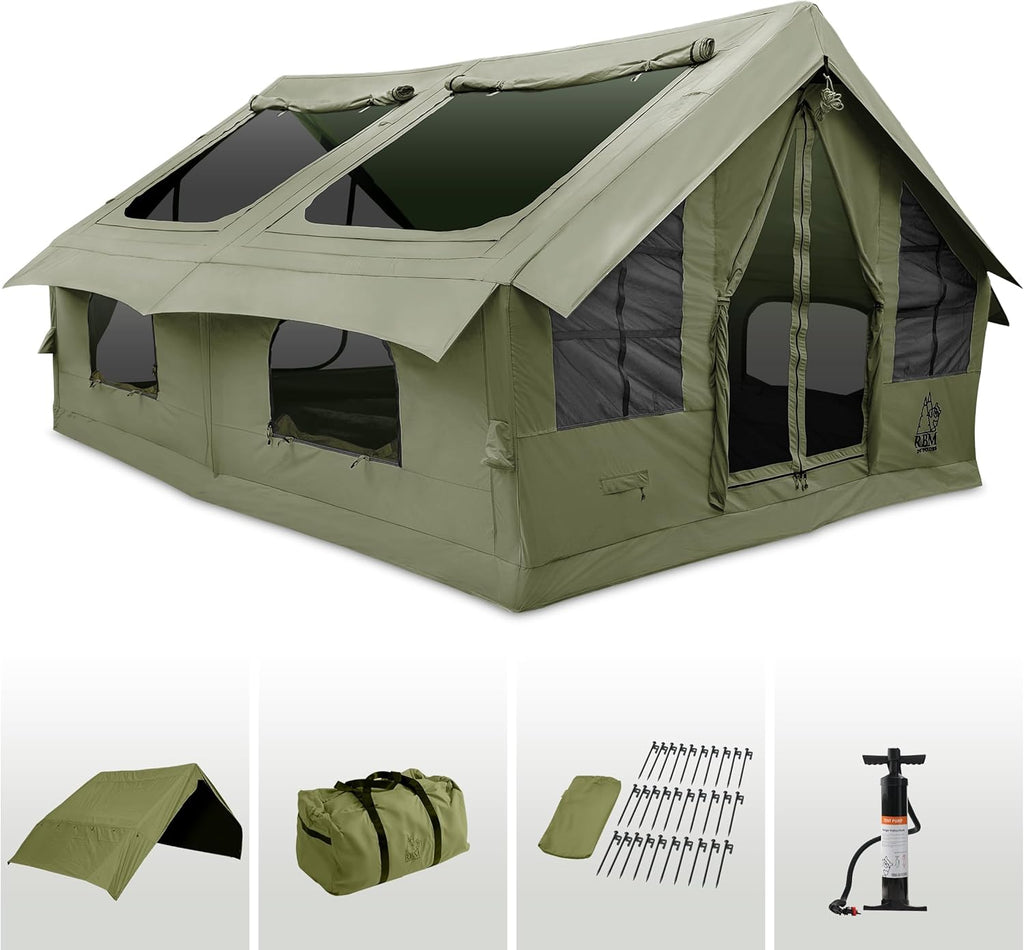 RBM Inflatable tent Panda Large Khaki for 2-6 person, No US Sales Tax, Free US Shipping!