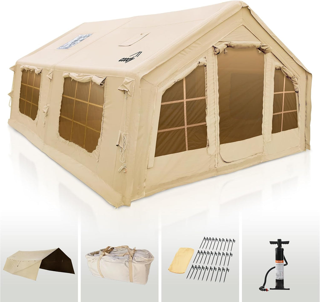 RBM Inflatable tent Koala 7 Beige for 8-10 person, No US Sales Tax, Free US Shipping!