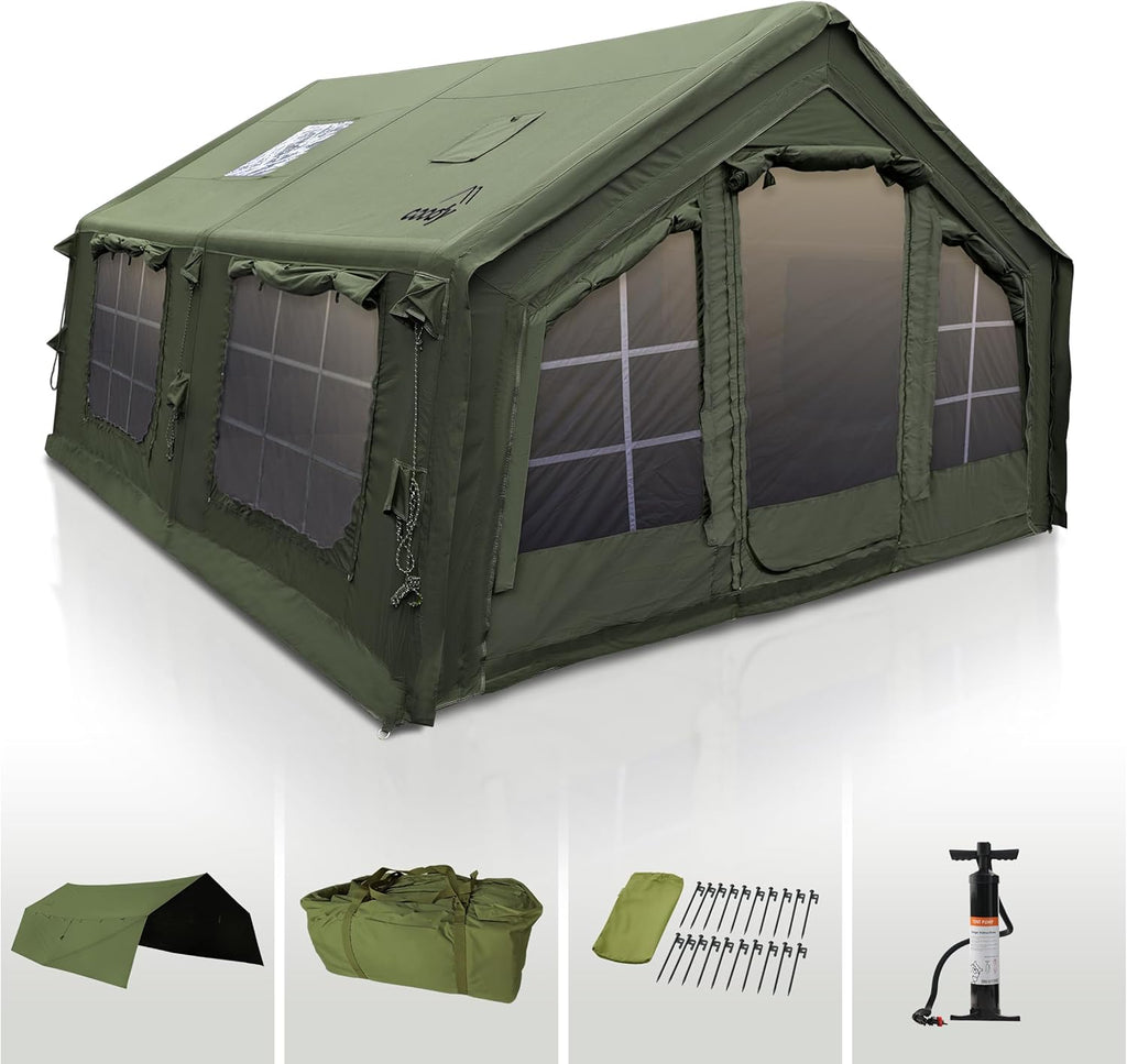 RBM Inflatable tent Koala 7 Khaki for 8-10 person, No US Sales Tax, Free US Shipping!